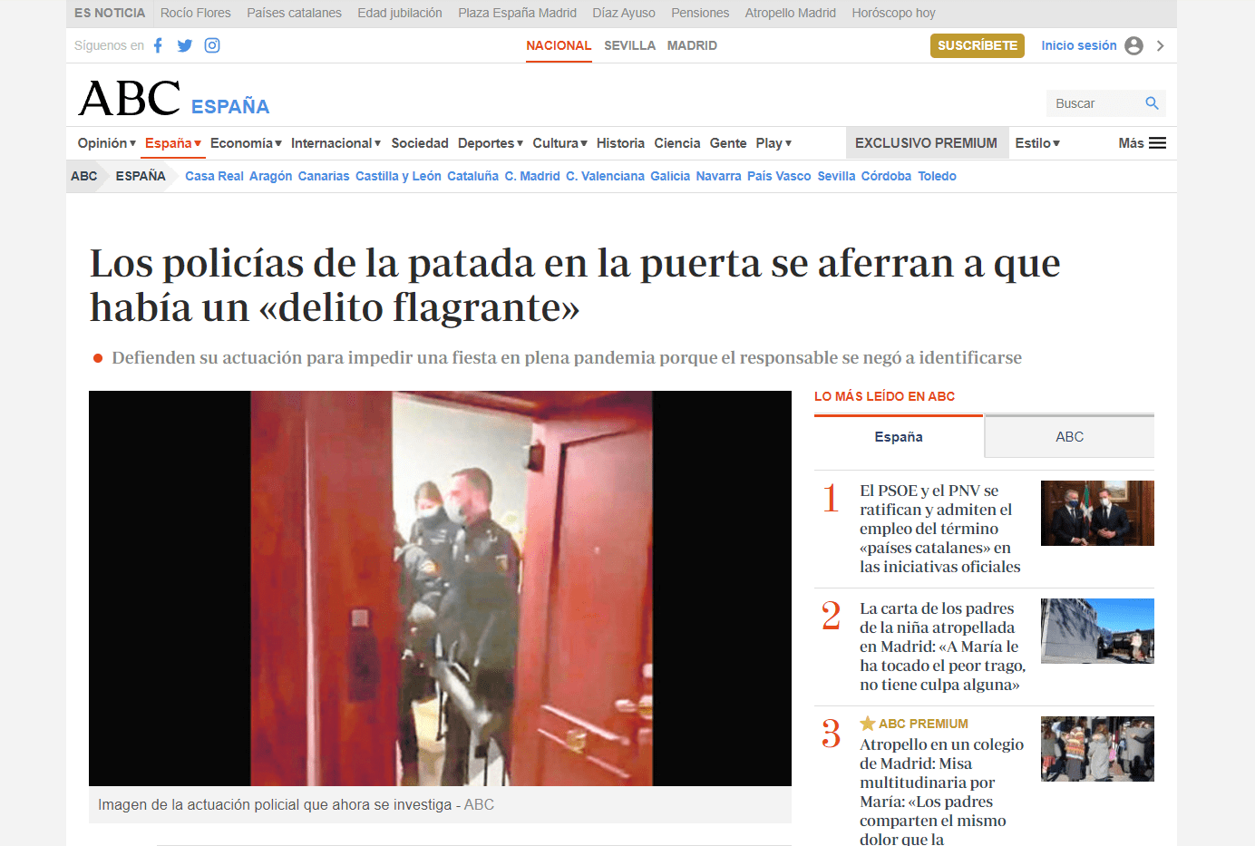 Los policías de la patada en la puerta se aferran a que había un «delito flagrante»