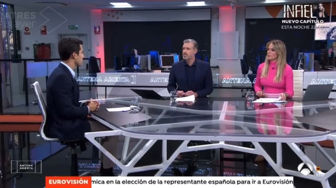 Juan Gonzalo Ospina, experto abogado penalista, hablando en el programa Antena Abierta de Antena 3 sobre la sumisión química