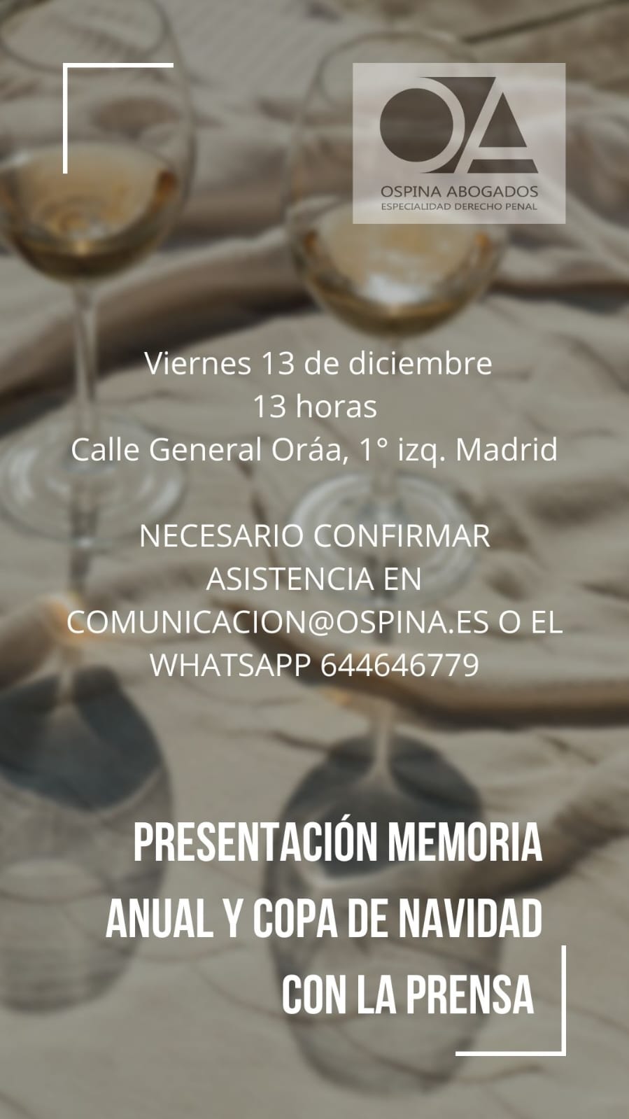 Presentaci N Memoria Anual Y Copa De Navidad Con La Prensa Ospina